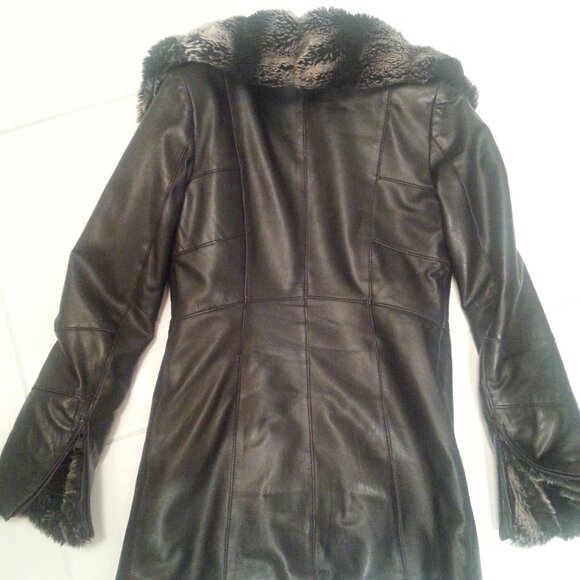 DANIER BLACK LEATHER FALL & WINTER JACKET - Picture 3 of 6